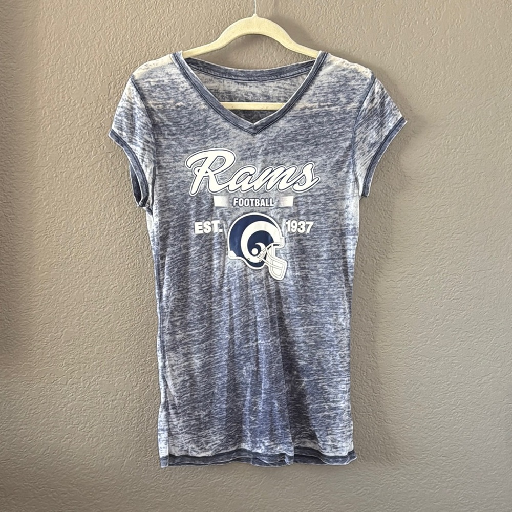 Women's Blue Rams Football T-Shirt